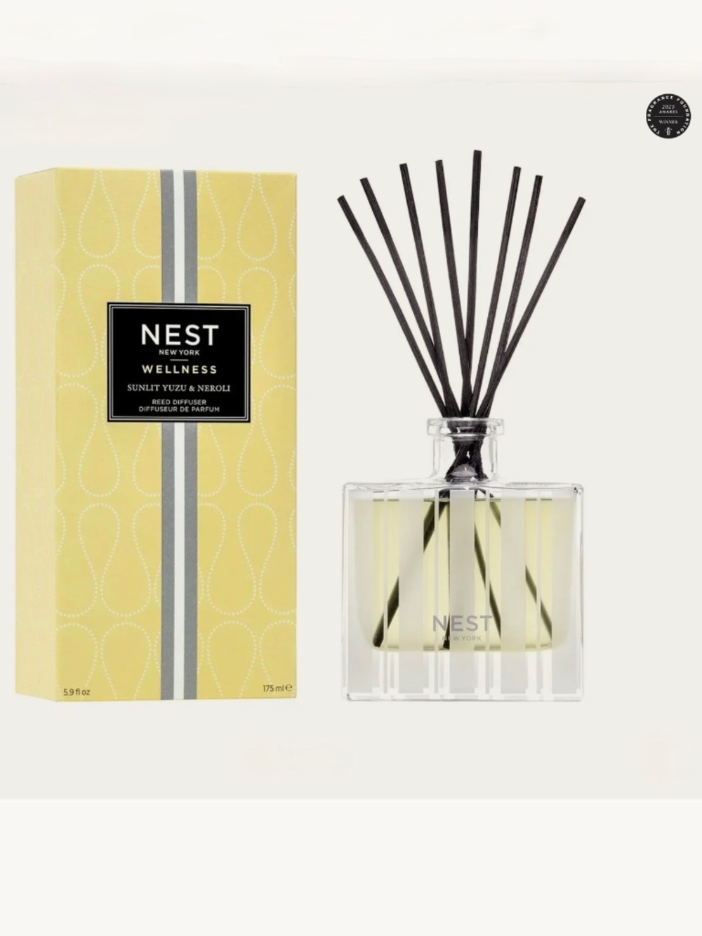 NEST WELLNESS Sunlit Yuzu & Neroli Reed Diffuser FULL SIZE